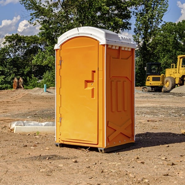 how often are the porta potties cleaned and serviced during a rental period in Noble County